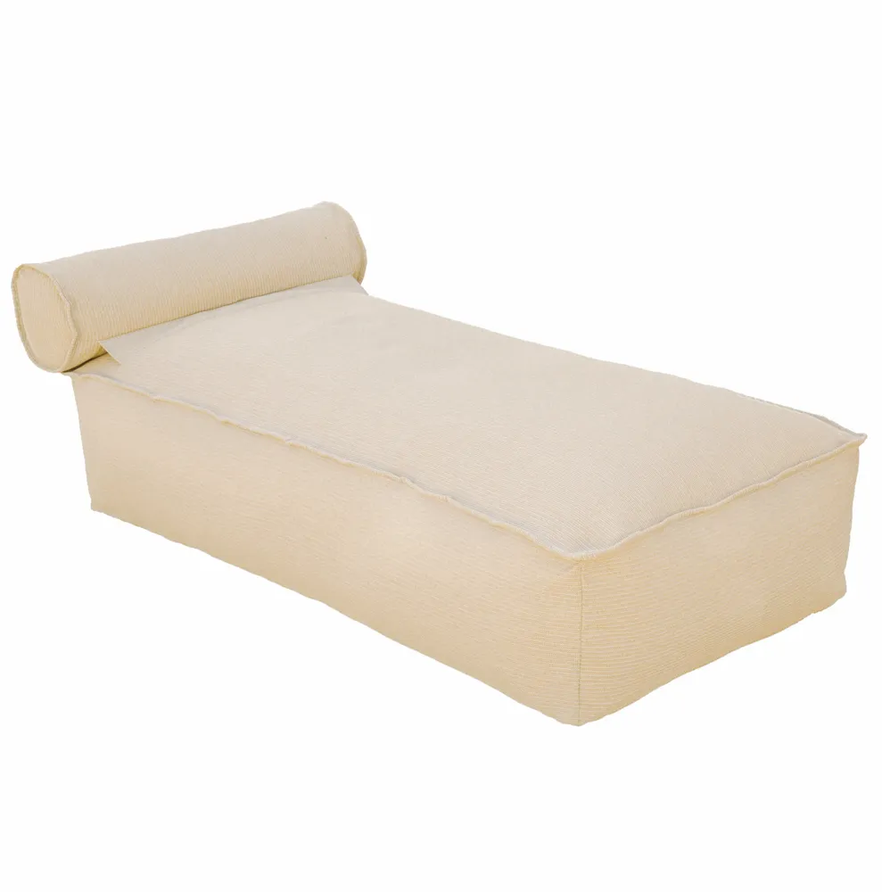 Deck chairs - Outdoor floating deckchair with removable cover in raffia effect fabric - MX HOME