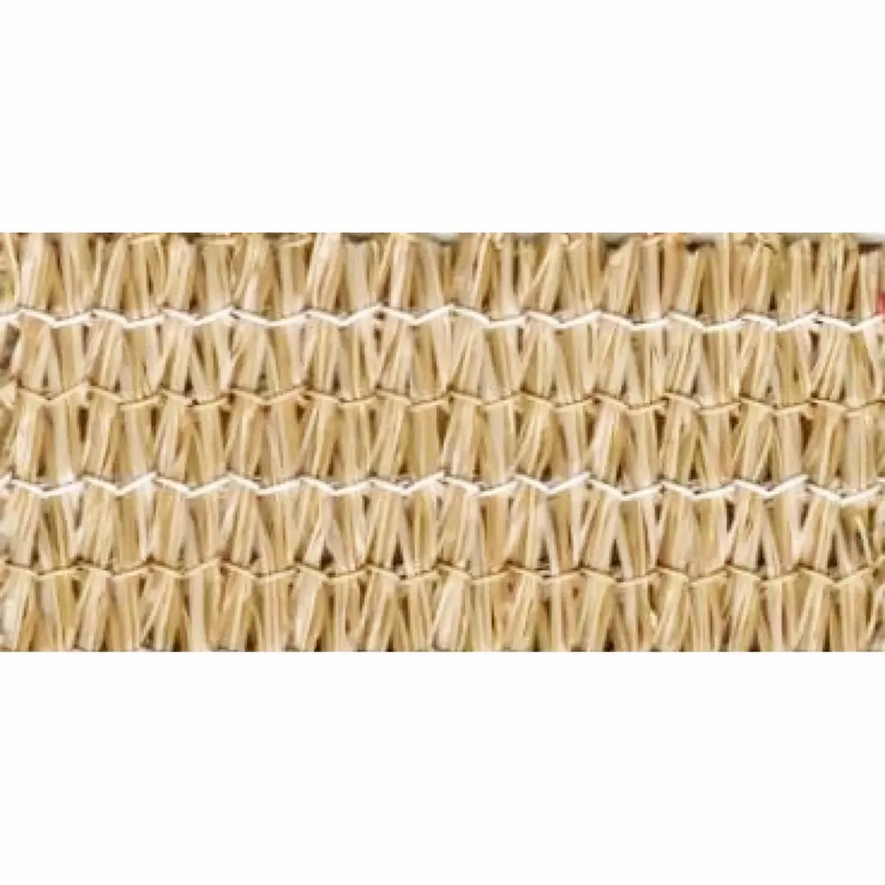 Equipements espace extérieur - Coussin de sol extérieur en tissu effet raphia a frange S - MX HOME