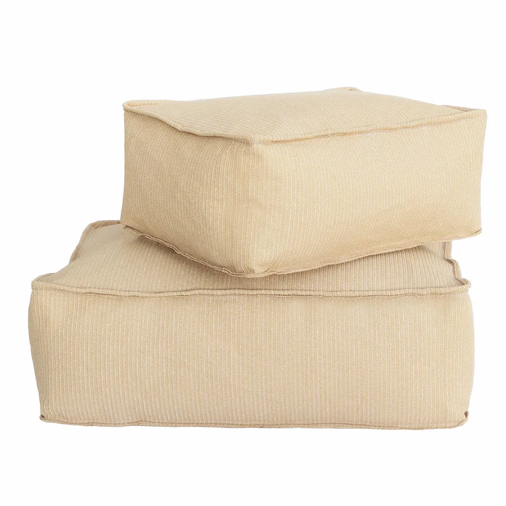 Equipements espace extérieur - Coussin de sol extérieur en tissu effet raphia S - MX HOME