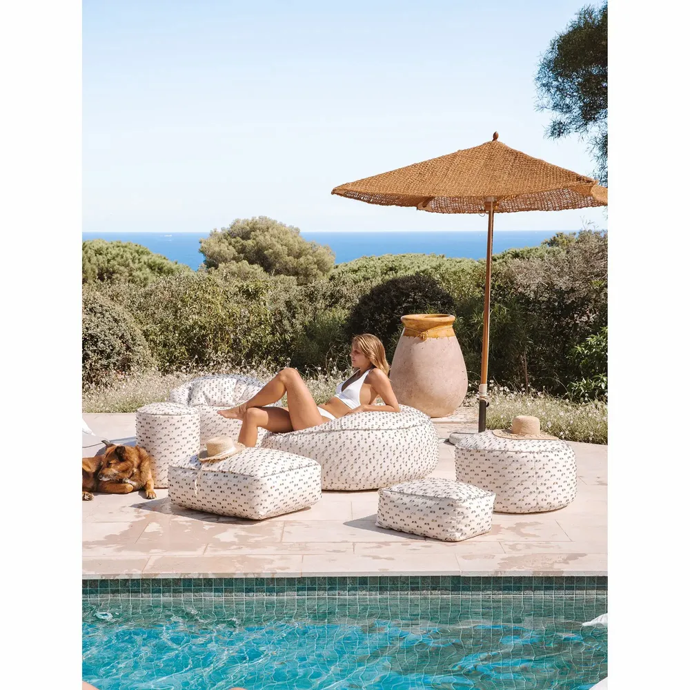 Outdoor space equipments - Outdoor floor cushion multi white pile multi color M - MX HOME