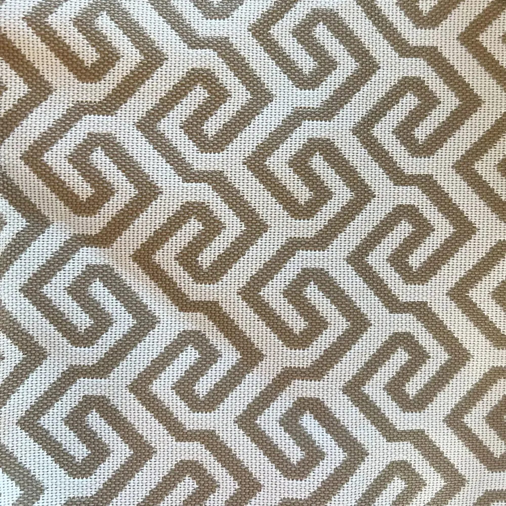 Outdoor space equipments - Outdoor 2-seater foam sun lounger bed in white with beige pattern - MX HOME