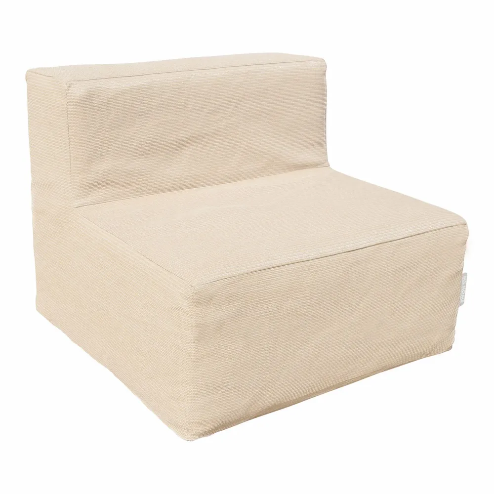 Fauteuils de jardin - Chauffeuse extérieur déhoussable modulable en tissu effet raphia - MX HOME