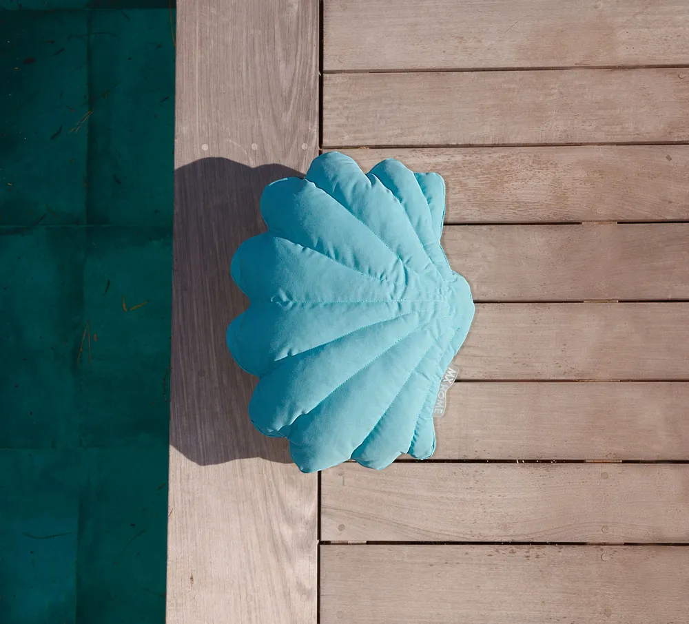 Accessoires de déco extérieure - Coussin extérieur coquillage bleu ciel - MX HOME