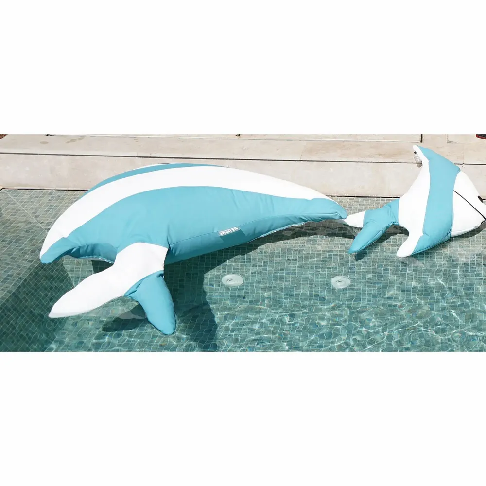 Outdoor decorative accessories - Blue and white fish outdoor cushion - MX HOME