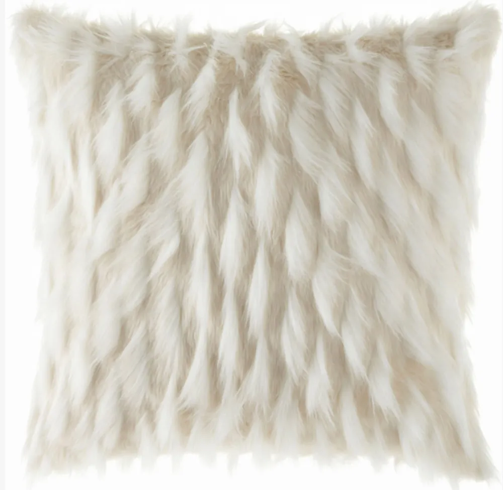 Accessoires de déco extérieure - Coussin en fausse fourrure blanche fluffy - MX HOME