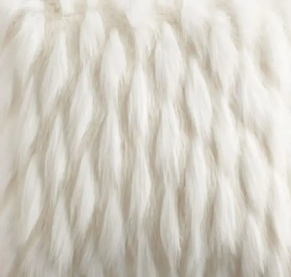 Accessoires de déco extérieure - Coussin en fausse fourrure blanche fluffy - MX HOME