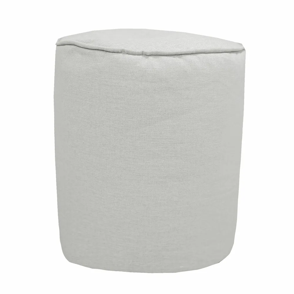 Chaises de jardin - Tabouret déhoussable repose pieds en lin naturel - MX HOME