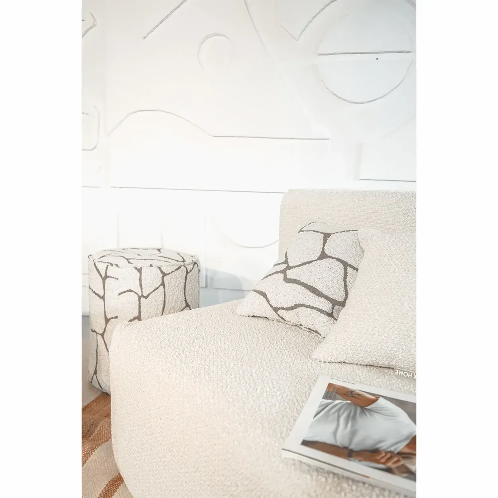 Fauteuils de jardin - Chauffeuse déhoussable en laine bouclée - MX HOME