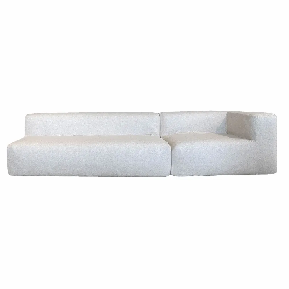 Lawn sofas   - Modular sofa - Removable 4/5 seater cover - Natural linen - MX HOME