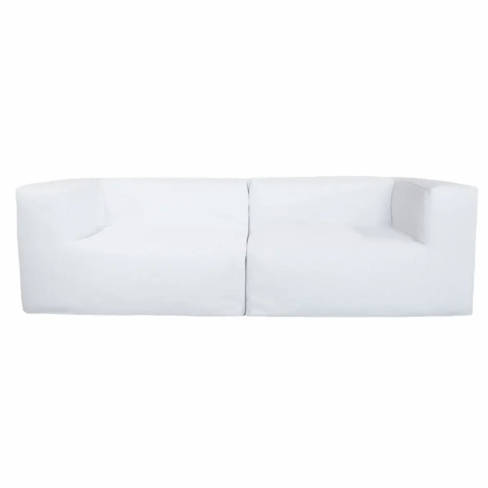 Lawn sofas   - Modular sofa - Removable 3-seater cover - White - Outdoor - MX HOME