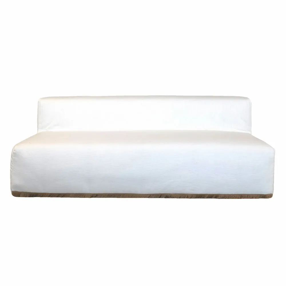 Canapés de jardin - Canapé modulable banquette - Déhoussable 3 places- Coton franges - MX HOME