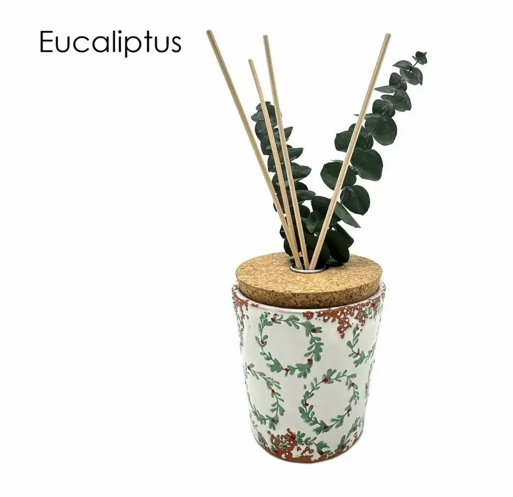 Scent diffusers - Christmas ceramic fragance reed diffuser wreath150ML - WAX DESIGN - BARCELONA