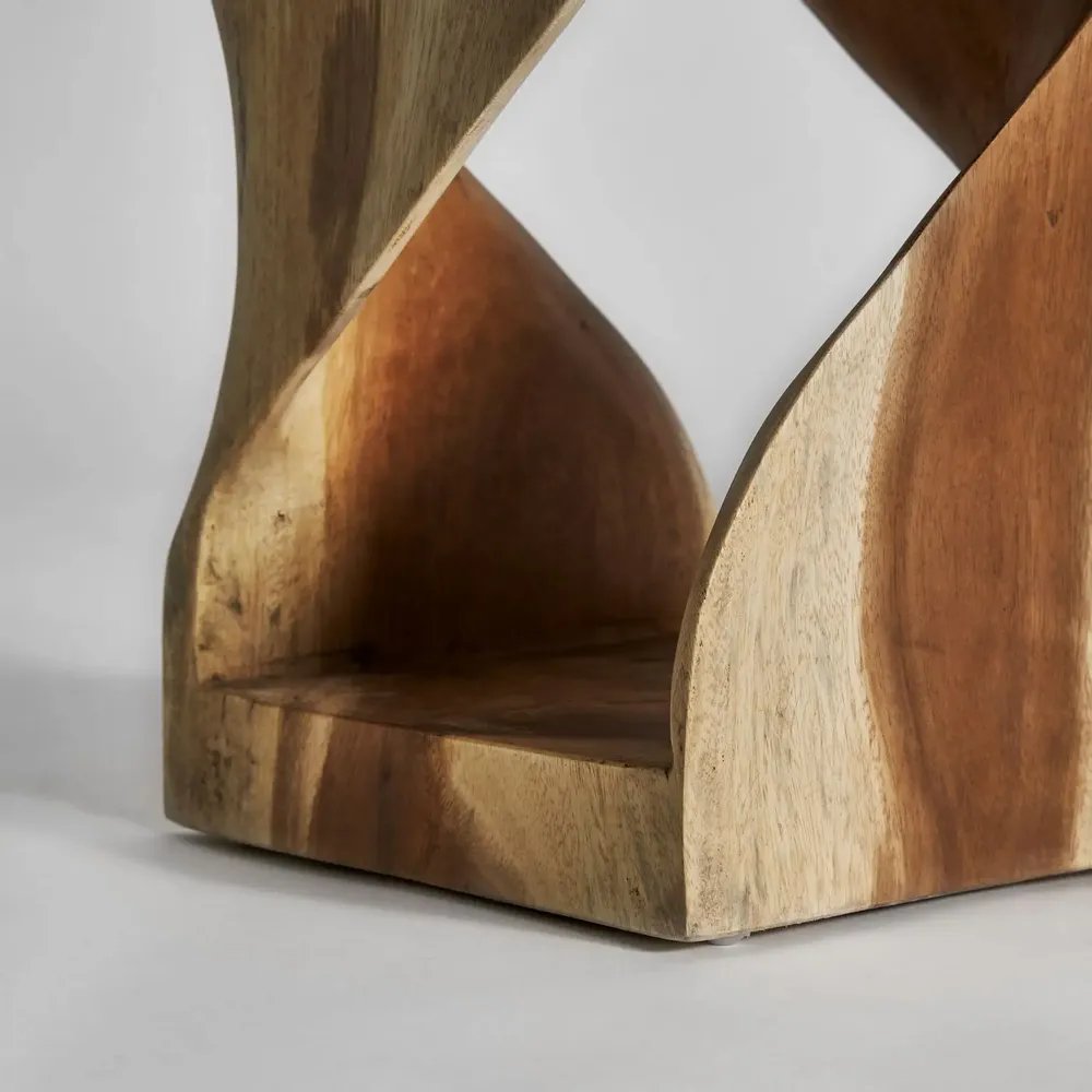 Autres tables  - Table basse en bois d´acacia marron  en 32x32x50 cm - VICAL