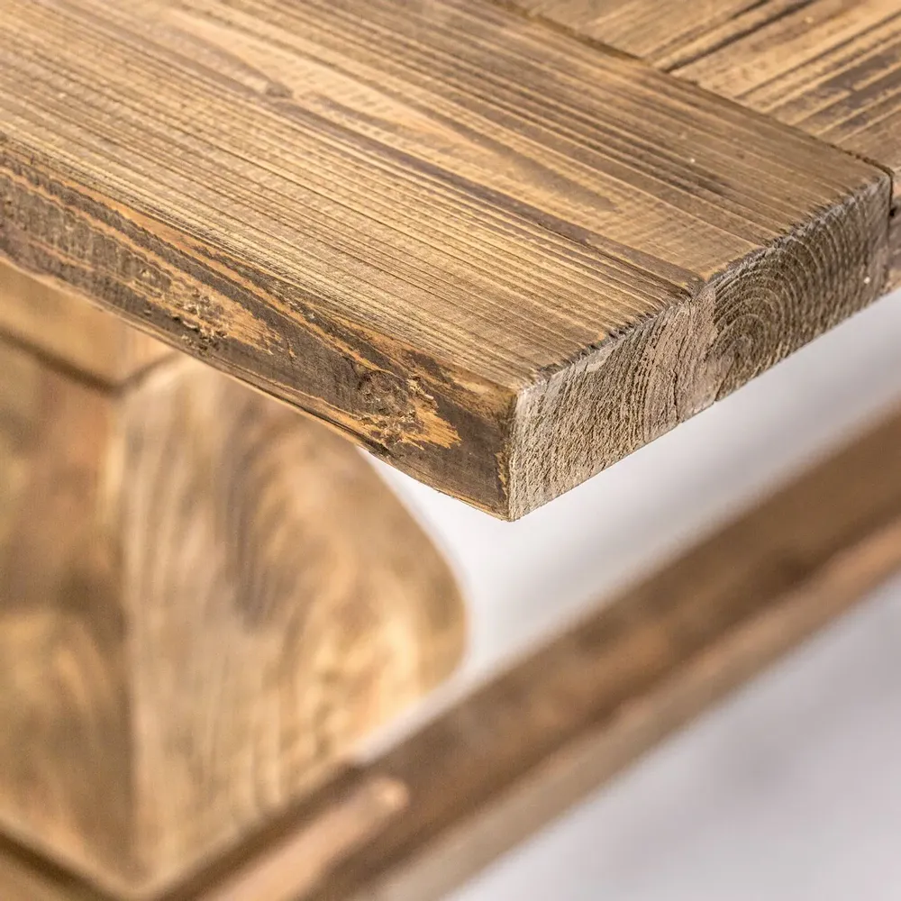 Dining Tables - Living room table in aged brown recycled pine wood in 250x100x78 cm - VICAL