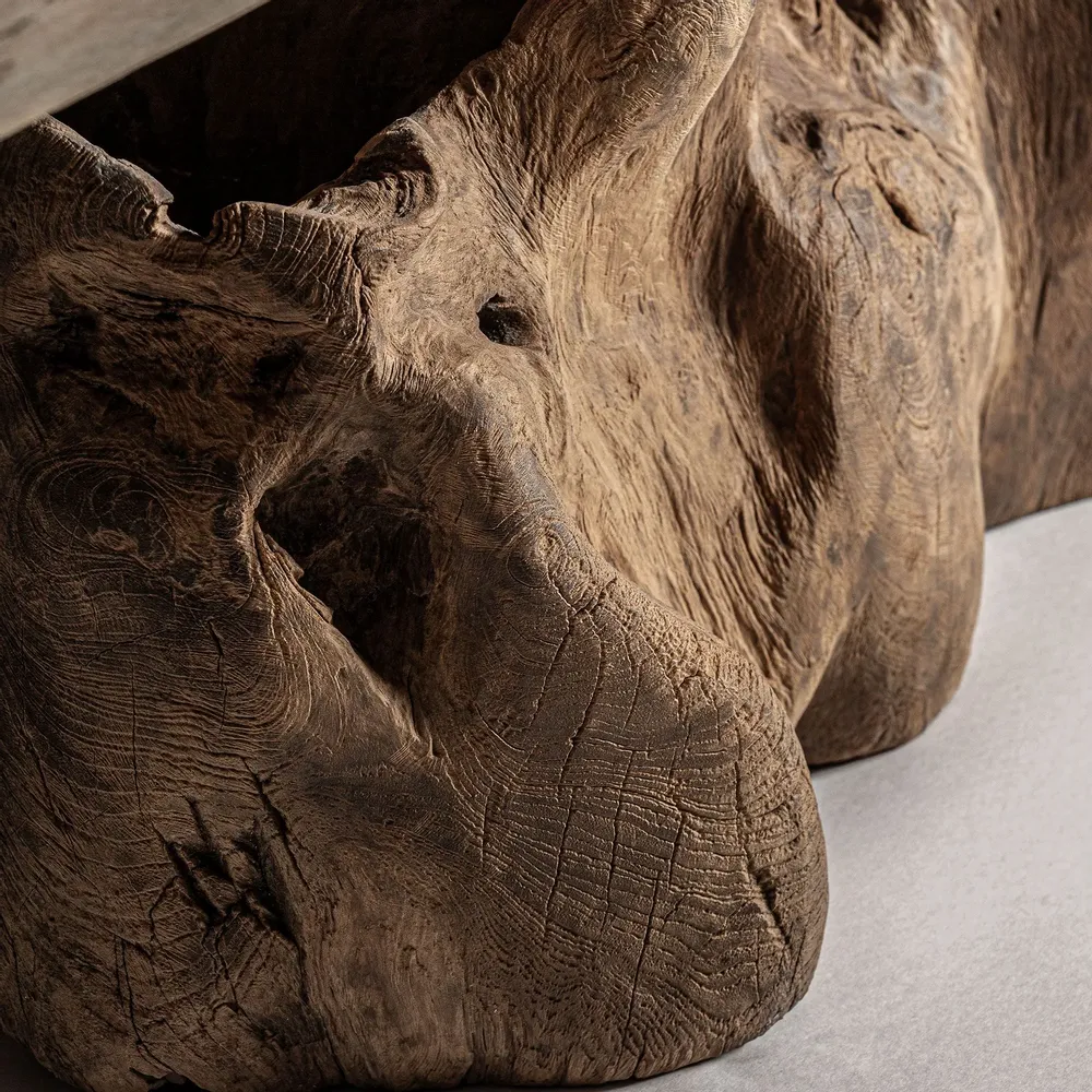 Tables basses - Table basse en bois de suar marron 200x110x52 cm - VICAL