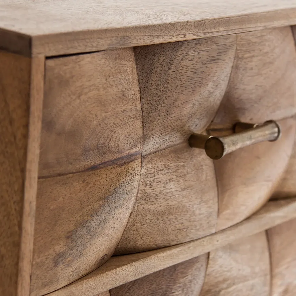 Night tables - Brown iron bedside table 55x38x60 cm - VICAL