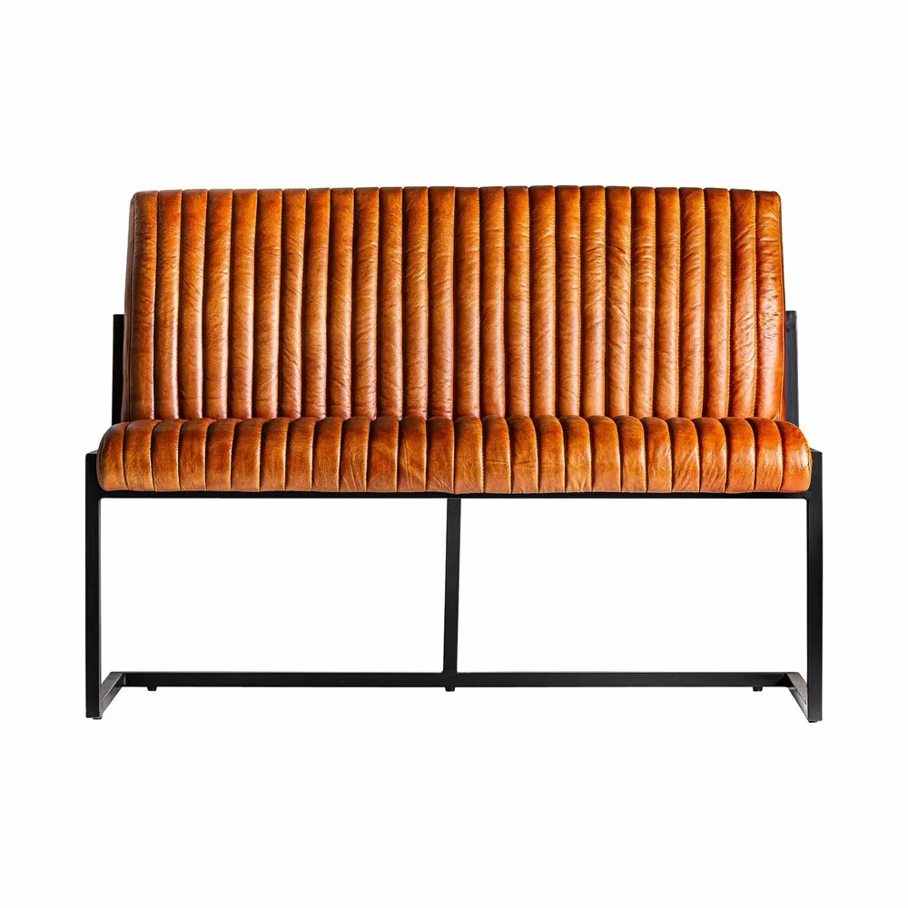 Other tables - Brown iron sofa 124x62x92 cm - VICAL