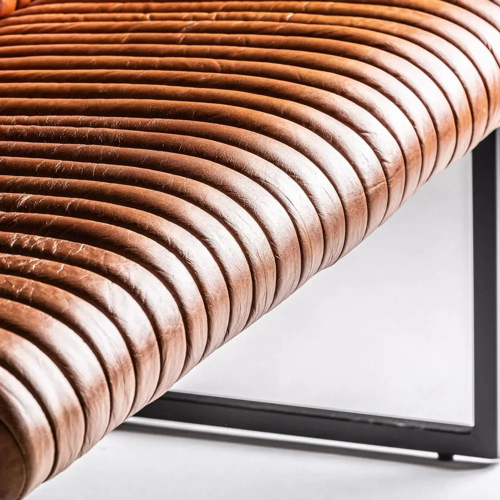 Other tables - Brown iron sofa 124x62x92 cm - VICAL
