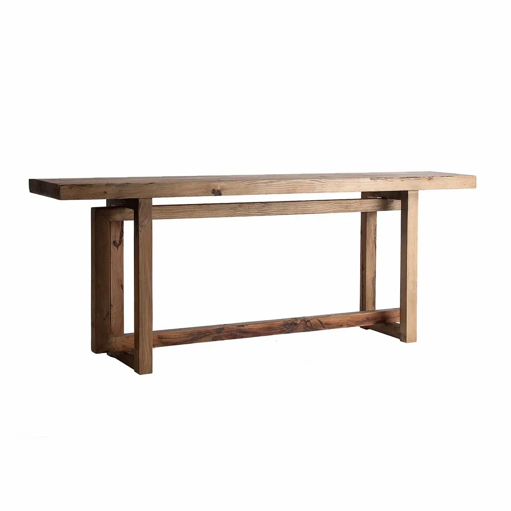 Consoles - Console en bois de pin recyclé marron 200x40x76 cm - VICAL