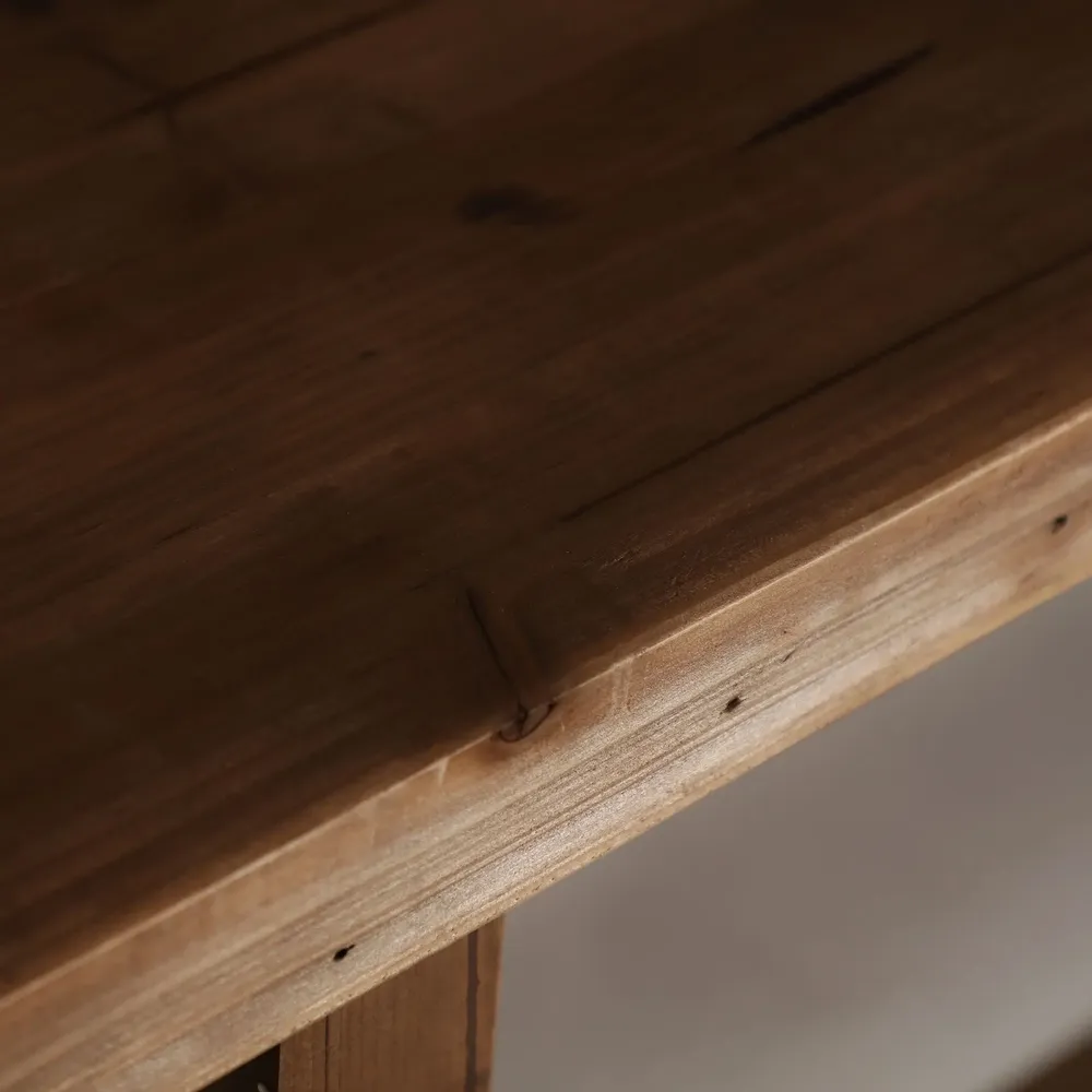 Consoles - Console en bois de pin recyclé marron 200x40x76 cm - VICAL