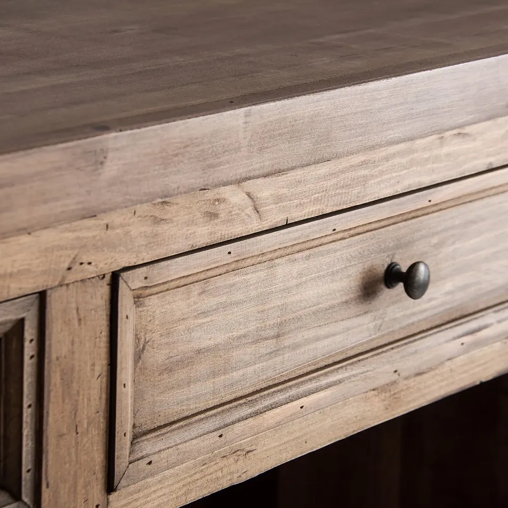 Other tables - Brown recycled pine wood counter 250x73x103 cm - VICAL