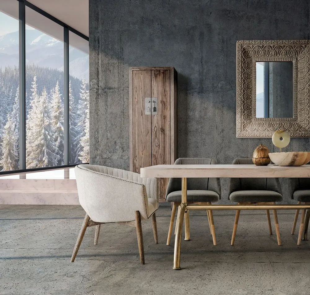 Chairs - White fir wood armchair 69x69x79 cm - VICAL