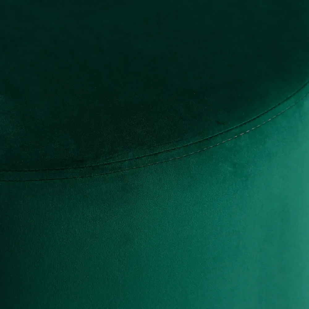 Footrests - Green velvet footstool 51x51x42 cm - VICAL