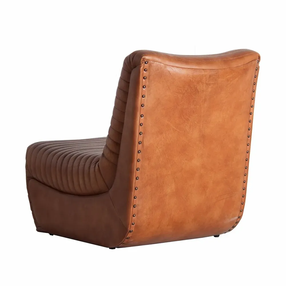 Fauteuils - Fauteuil en cuir marron 59x81x72 cm - VICAL