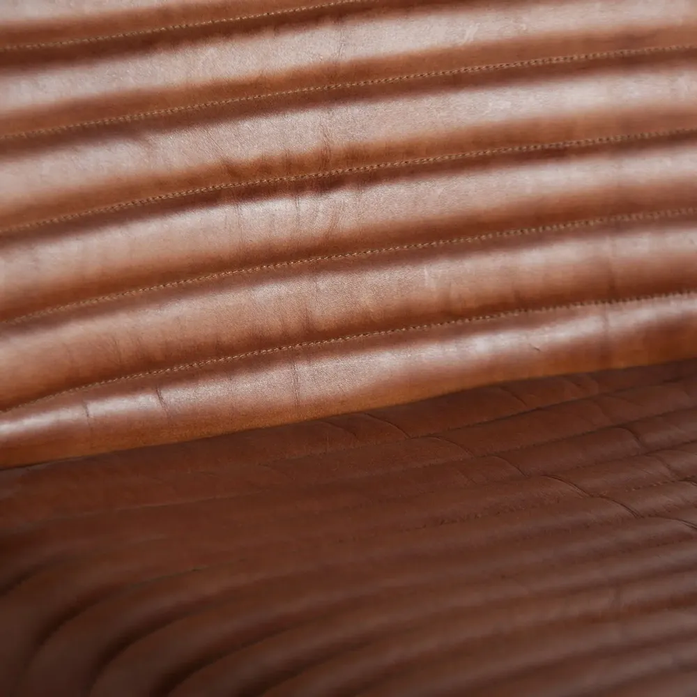 Fauteuils - Fauteuil en cuir marron 59x81x72 cm - VICAL