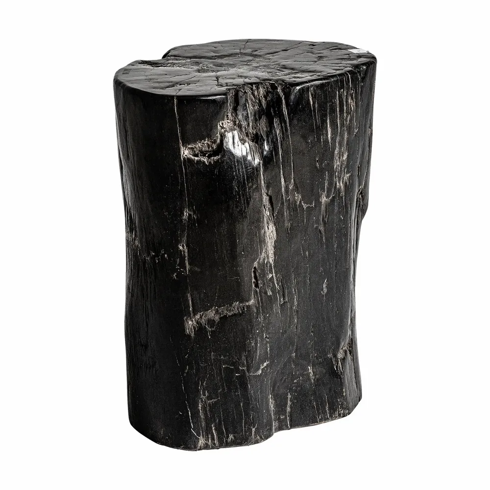 Autres tables  - Table basse en bois pétrifié marron 30x26x38 cm - VICAL