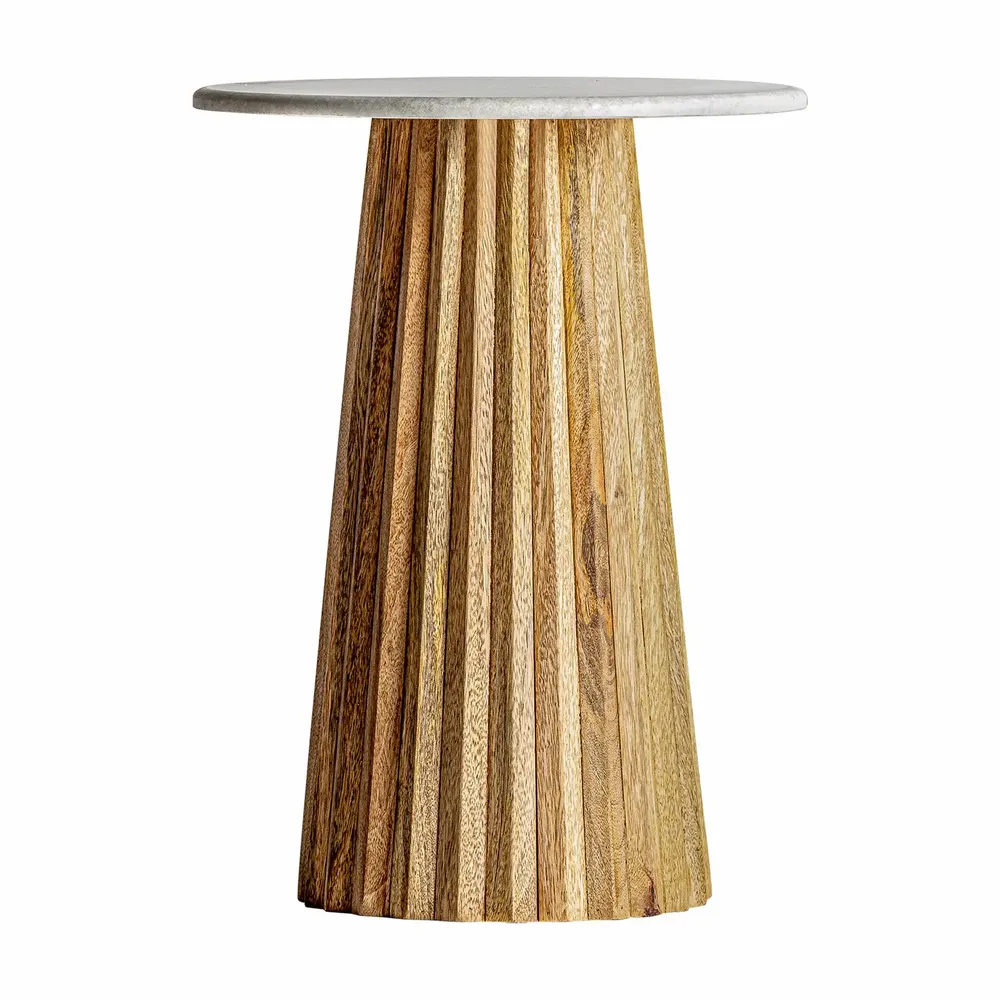 Other tables - White mango wood bar table 45x45x60 cm - VICAL