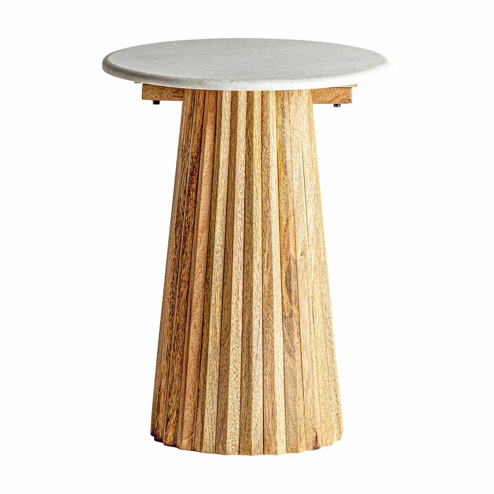 Other tables - White mango wood bar table 45x45x60 cm - VICAL