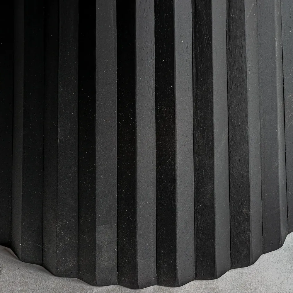 Tables Salle à Manger - Table salon en bois de mangue noir 122x122x77 cm - VICAL