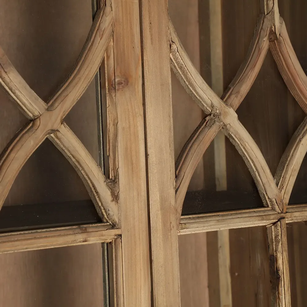 Wardrobe - Showcase in brown elm wood 80x40x178 cm - VICAL