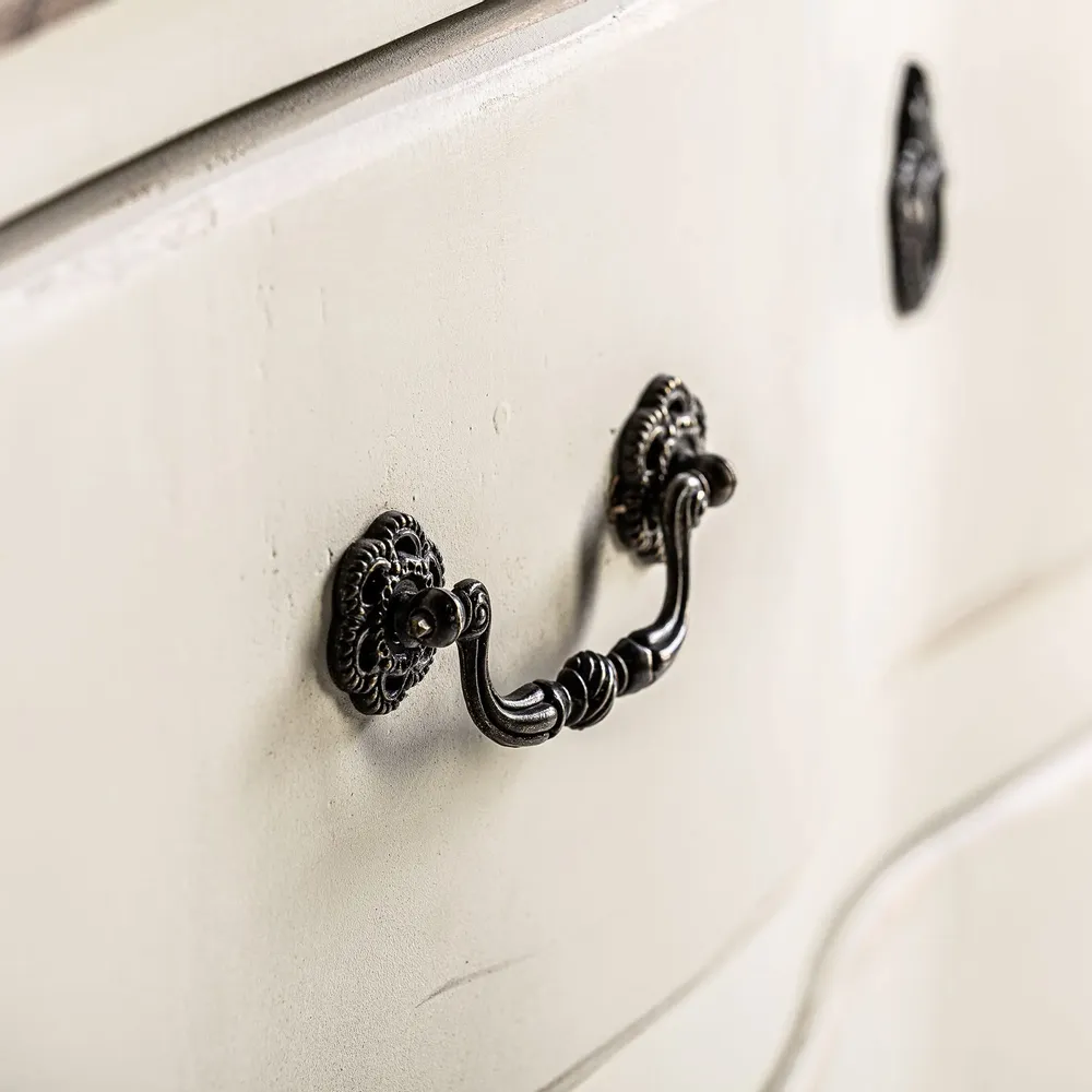 Chests of drawers - Off-white elm wood chest of drawers 100x45x90 cm - VICAL