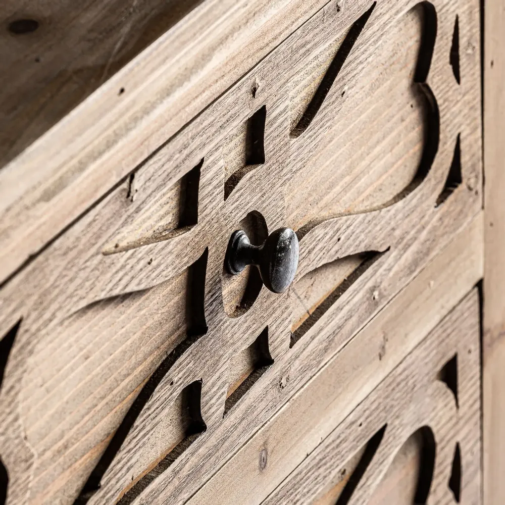 Tables de nuit - Table chevêt en bois d´orme marron 56x44x70 cm - VICAL