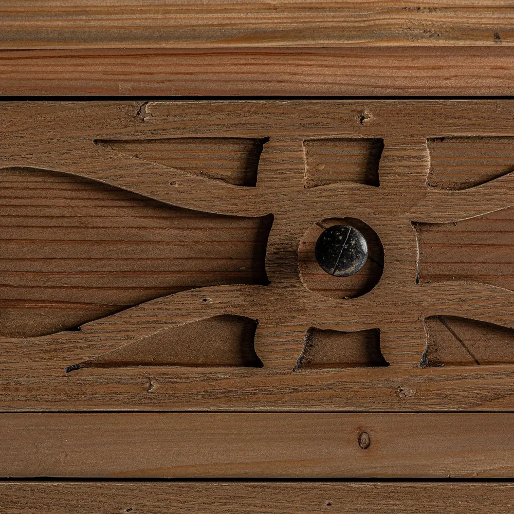 Tables de nuit - Table chevêt en bois d´orme marron 56x44x70 cm - VICAL