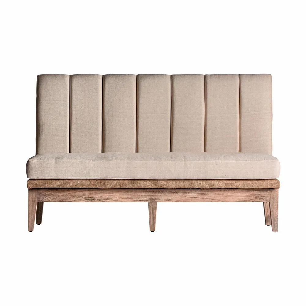 Other tables - Off-white teak wood sofa 172x60x114 cm - VICAL