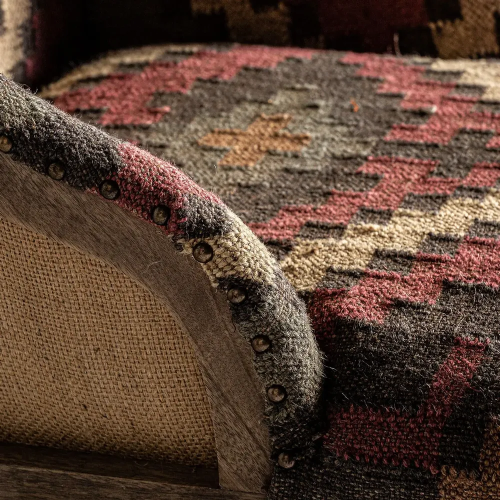 Armchairs - Brown mango wood armchair 64x71x76 cm - VICAL