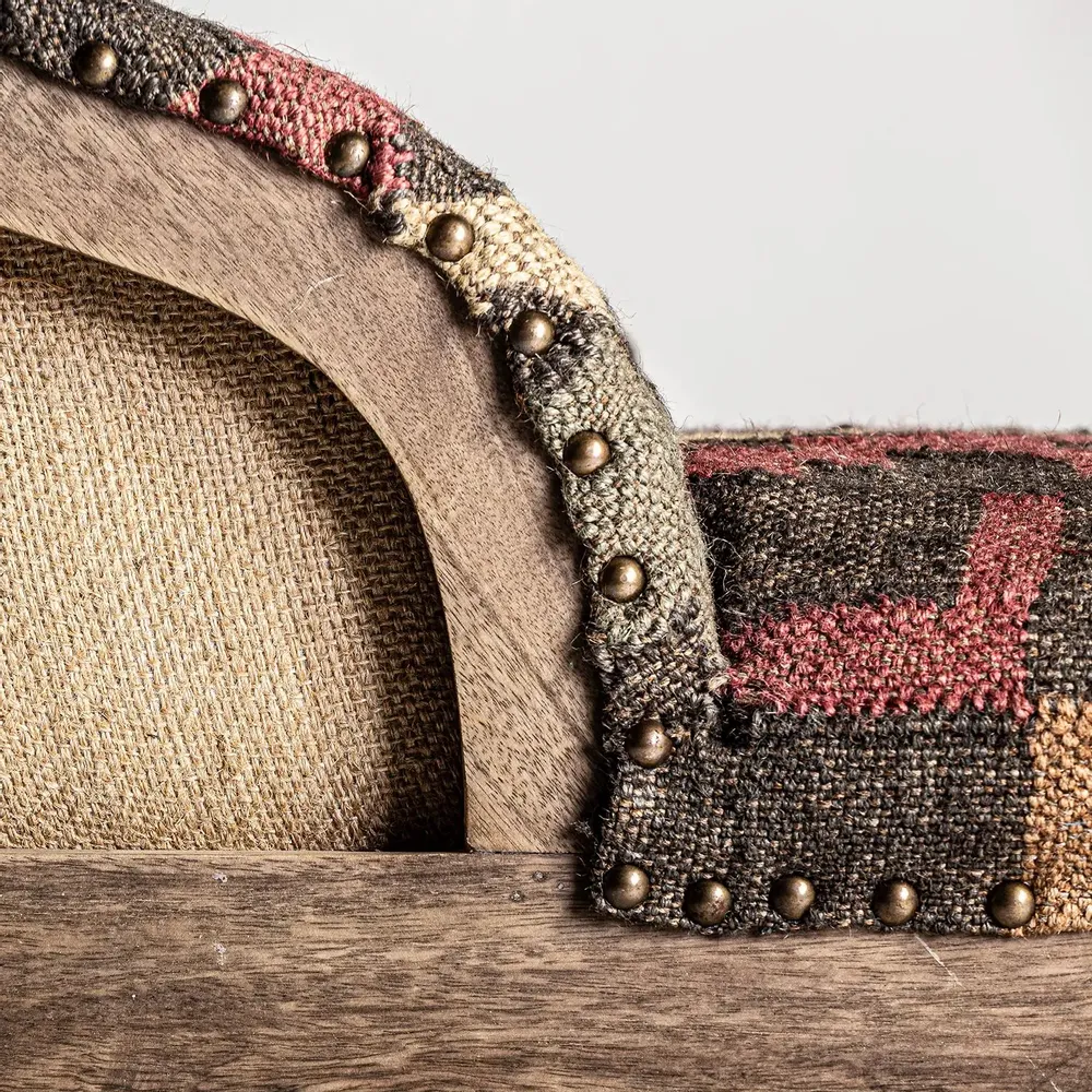 Armchairs - Brown mango wood armchair 64x71x76 cm - VICAL