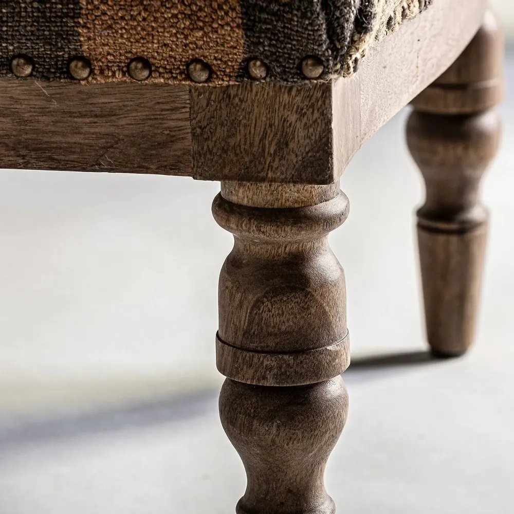 Armchairs - Brown mango wood armchair 64x71x76 cm - VICAL