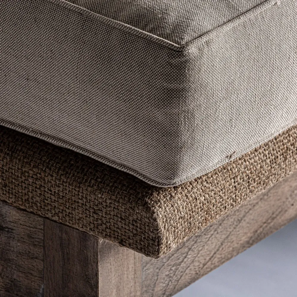 Other tables - Off-white teak wood sofa 172x60x114 cm - VICAL