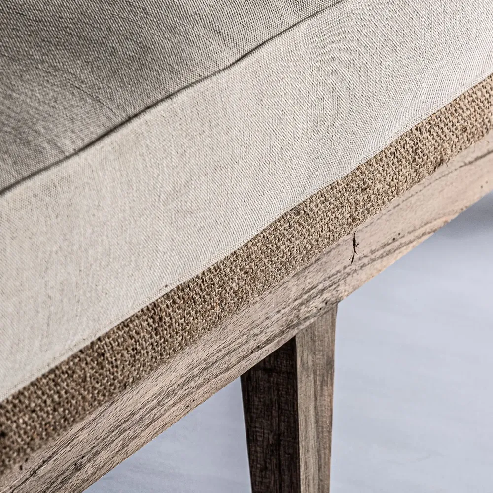 Other tables - Off-white teak wood sofa 172x60x114 cm - VICAL