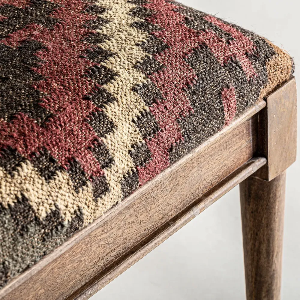 Benches - Brown mango wood bench 130x40x46 cm - VICAL