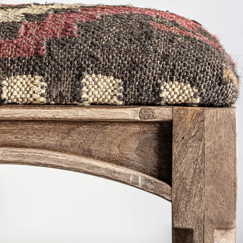 Benches - Brown mango wood bench 130x40x46 cm - VICAL