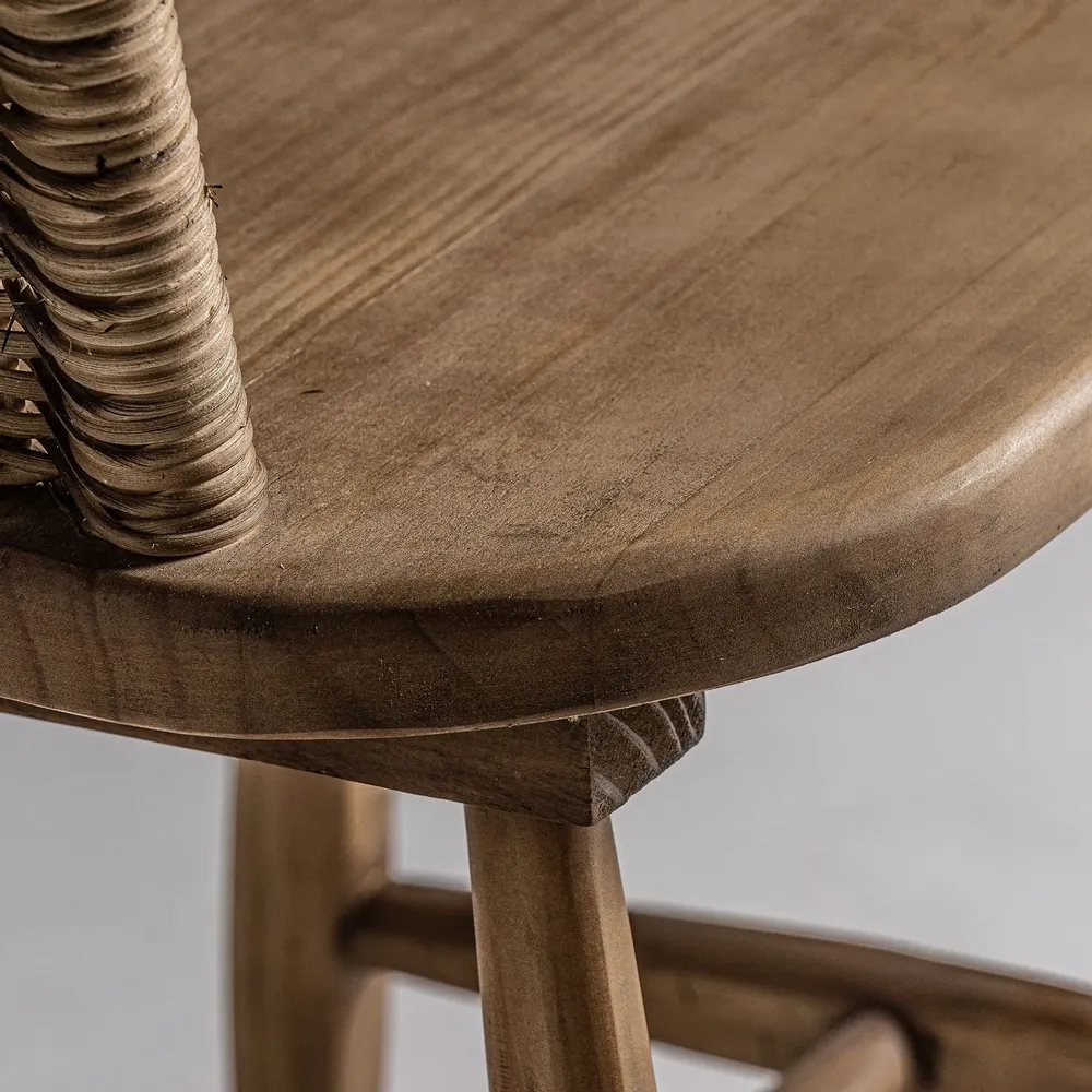 Chaises - Chaise en bois de sapin marron 61x53x85 cm - VICAL