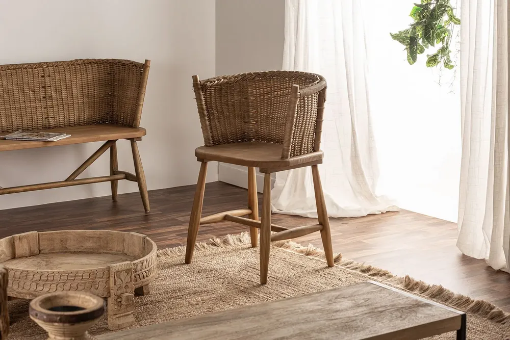 Chaises - Chaise en bois de sapin marron 61x53x85 cm - VICAL