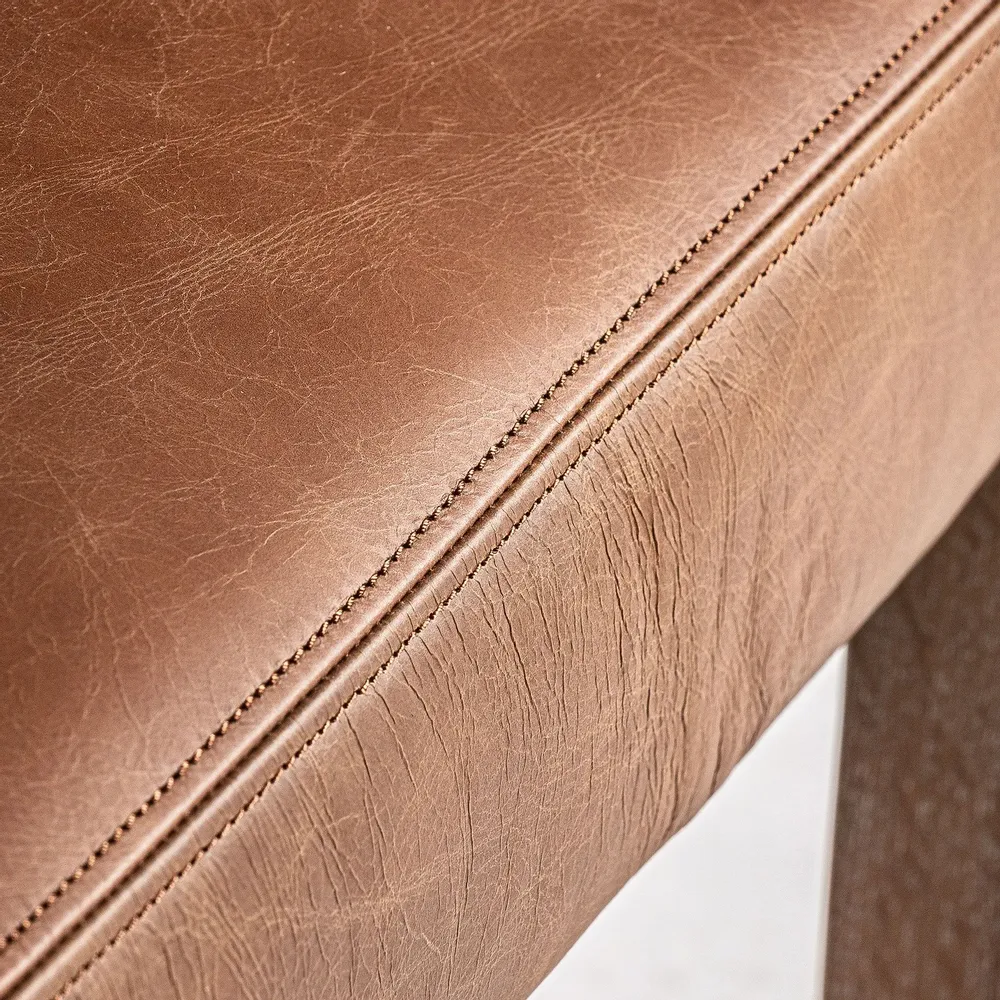 Chaises - Chaise en peau marron 57x64x88 cm - VICAL