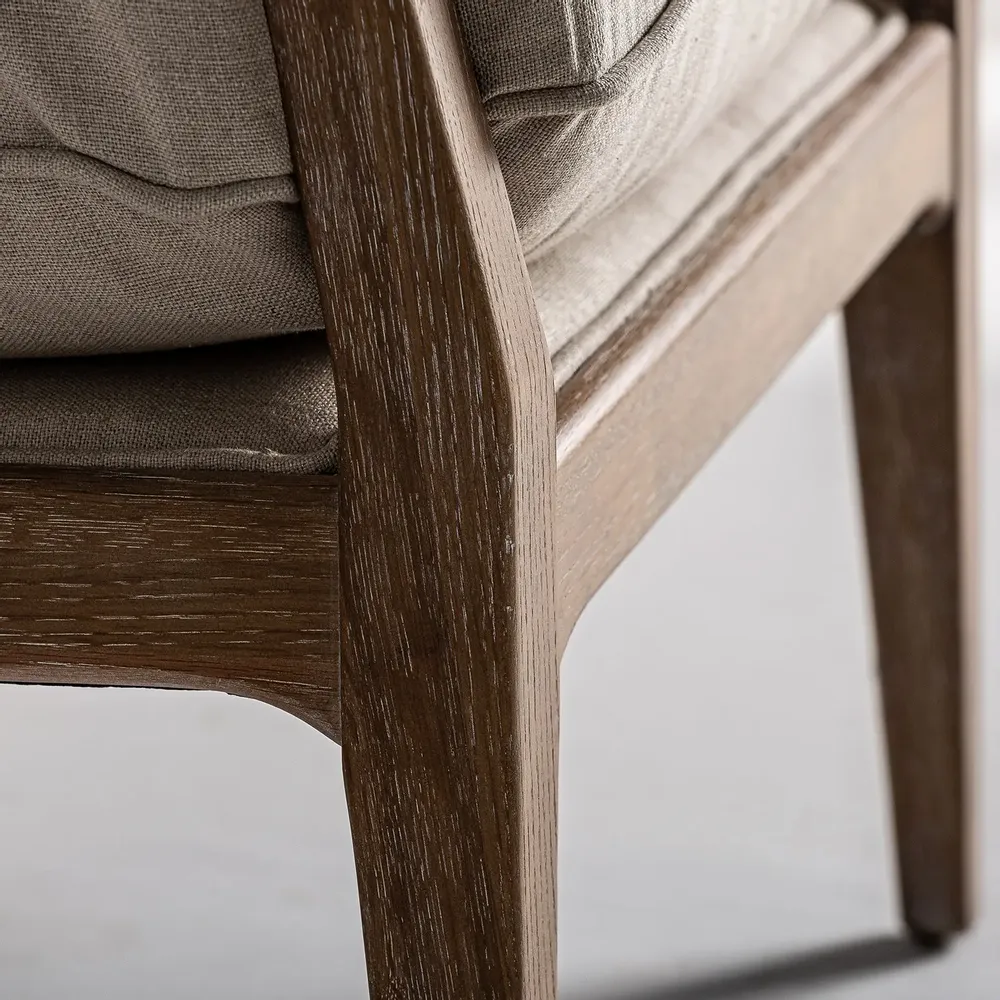 Armchairs - Nounces brown ash wood armchair 65x74x78 cm - VICAL