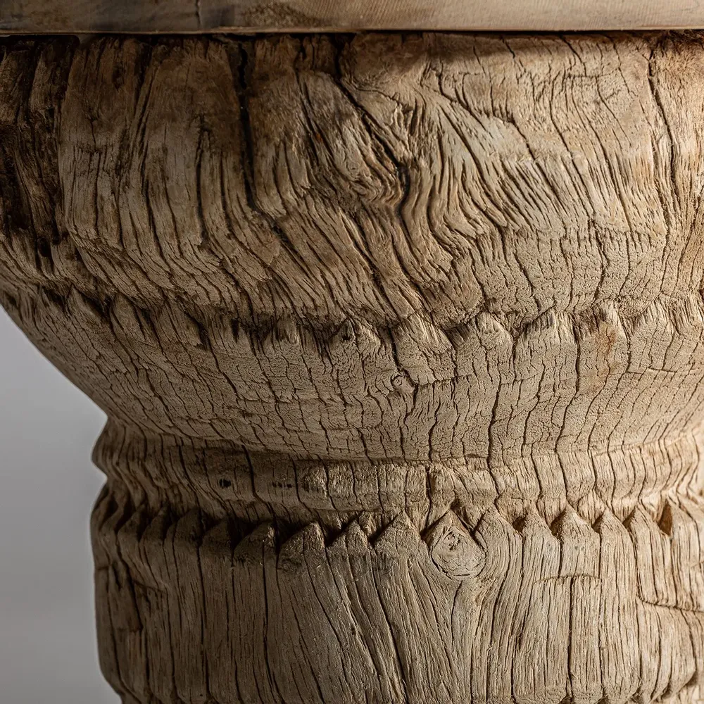 Other tables - Brown teak wood coffee table 38x38x45 cm - VICAL